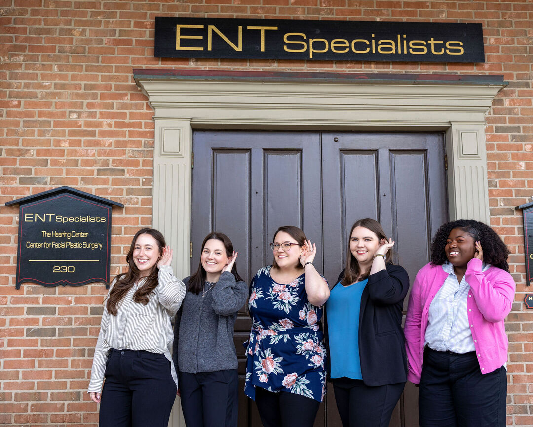 The hearing center office staff