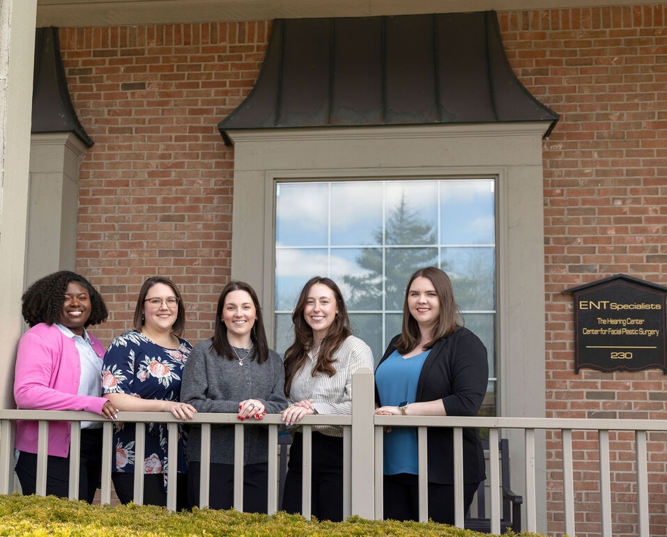 The hearing center office staff